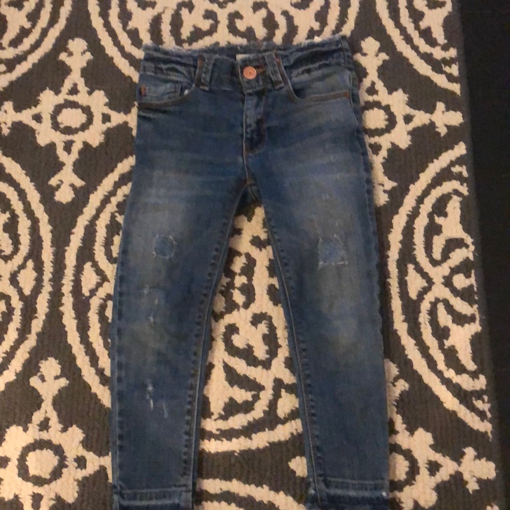 Girls destroyed denim Zara size 5